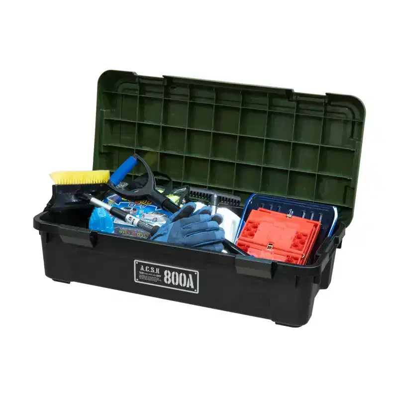 Contenitore impilabile resistente multiuso per stoccaggio verde nero