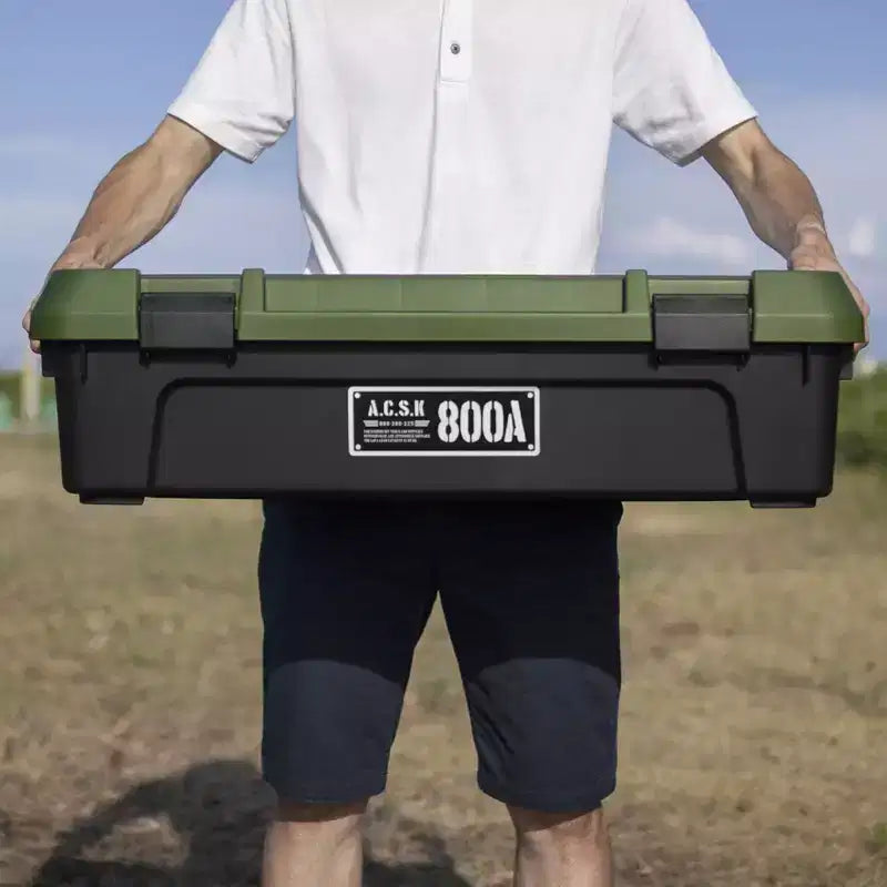 Contenitore impilabile resistente multiuso per stoccaggio verde nero