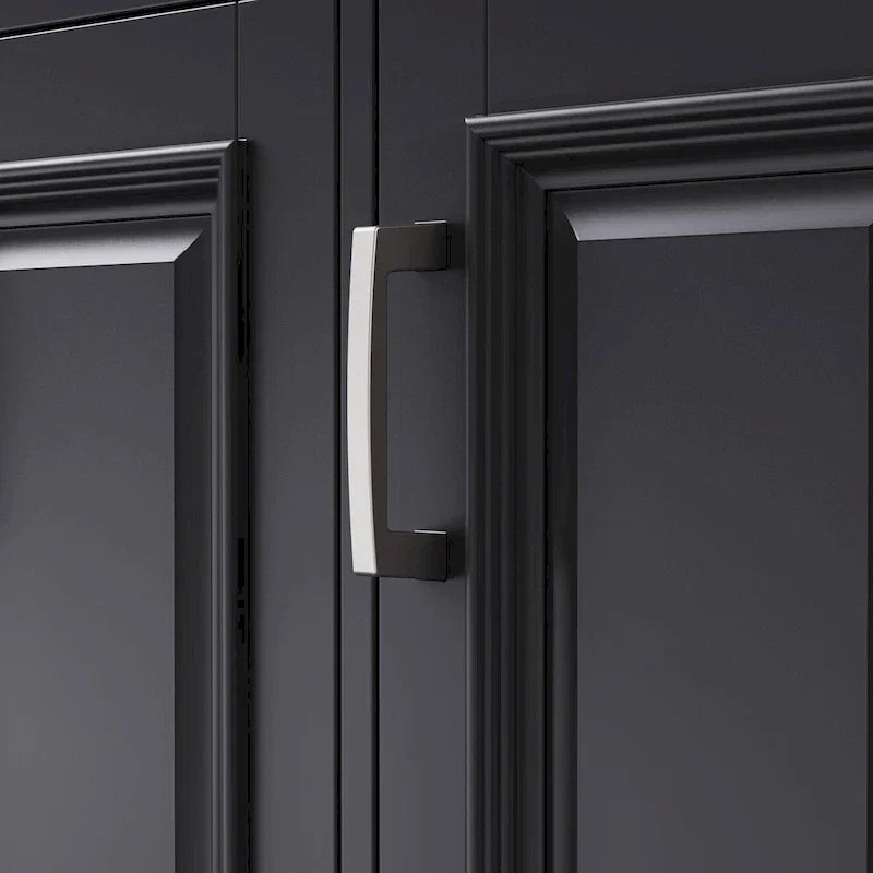 54 - Grande isola cucina con anta a ribalta in legno di gomma, carrello da cucina scorrevole con texture in rilievo su 4 ruote con 4 ante e 3 cassetti
