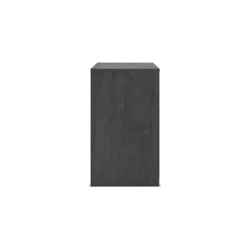 Comodino a 2 cassetti con porte di ricarica USB, grigio antracite