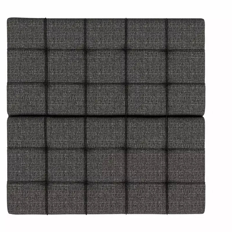 Tavolino quadrato grande contenitore pouf imbottito transizionale largo 100 cm