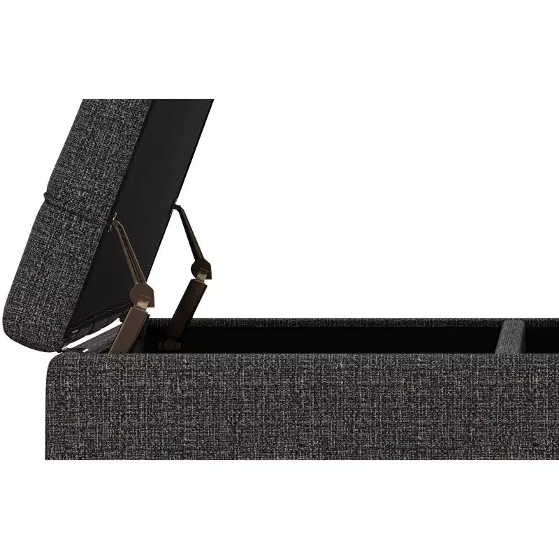 Tavolino quadrato grande contenitore pouf imbottito transizionale largo 100 cm