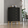 Cassettiera a 5 cassetti Comodino Armadietto contenitore 23,6 L Bianco/Nero