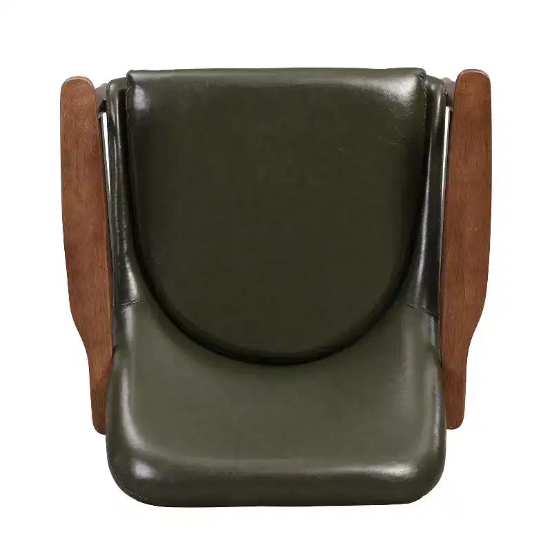 Poltrona Moderno in Similpelle e Legno Wasabi
