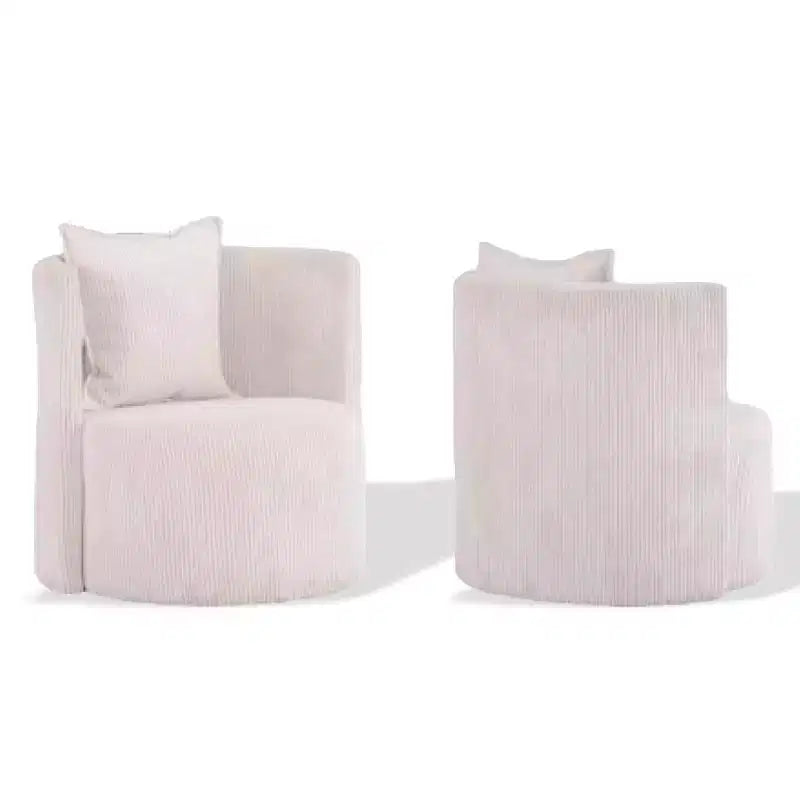 Poltroncina curva moderna bianca