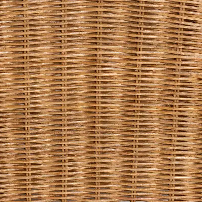 Consolle in rattan con capesante costiere color miele chiaro