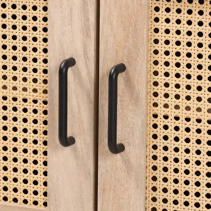 Pensile da Cucina in Legno Rovere Marrone/Nero Stile Mid-Century