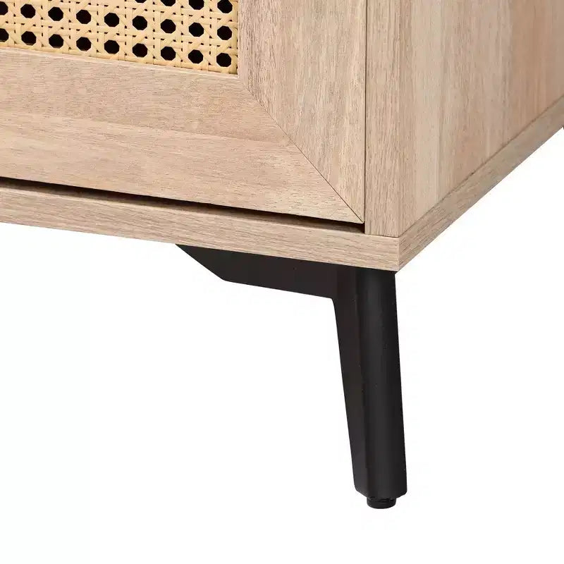 Pensile da Cucina in Legno Rovere Marrone/Nero Stile Mid-Century