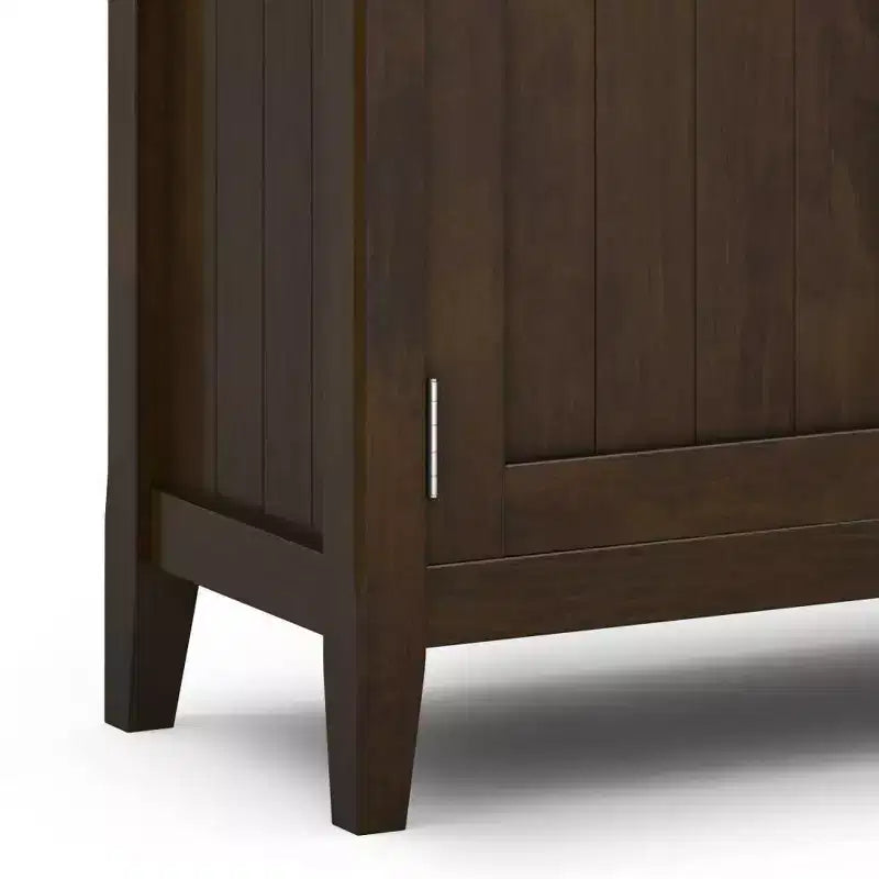 Mobile Contenitore Largo per Ingresso, Marrone Bruno: Stile Transizionale, 3 Cassetti, Struttura in Pino