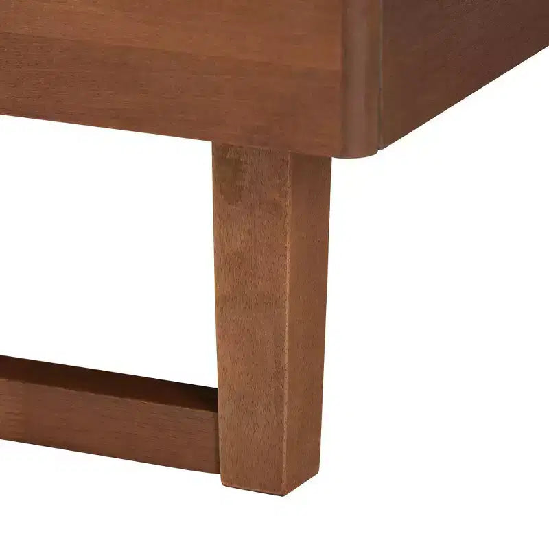 Letto a piattaforma King in tessuto e legno grigio/noce