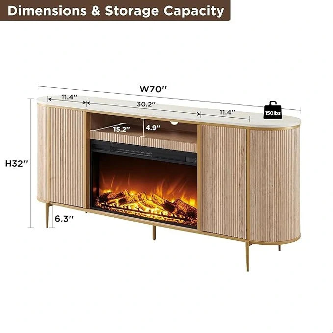 70 Mobili TV Camino di lusso moderni, Centro multimediale, Consolle TV