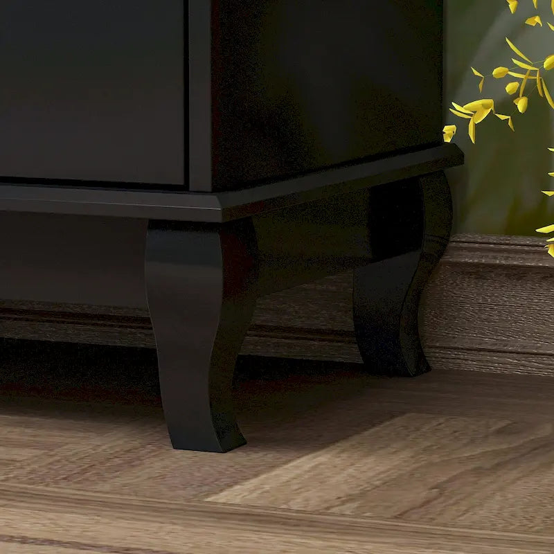 55.1W Cassettiera Laccata Cassettiera Lunga per Camera da Letto Comò