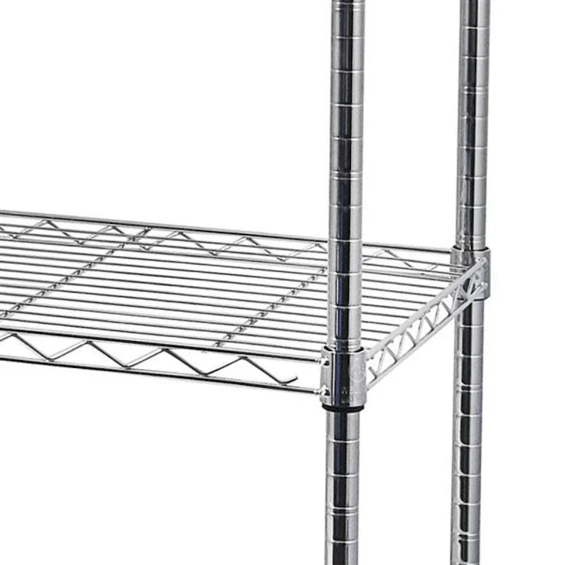 Scaffalatura in acciaio a 5 ripiani con ruote - (59.06 x 17.72 x 70.87)