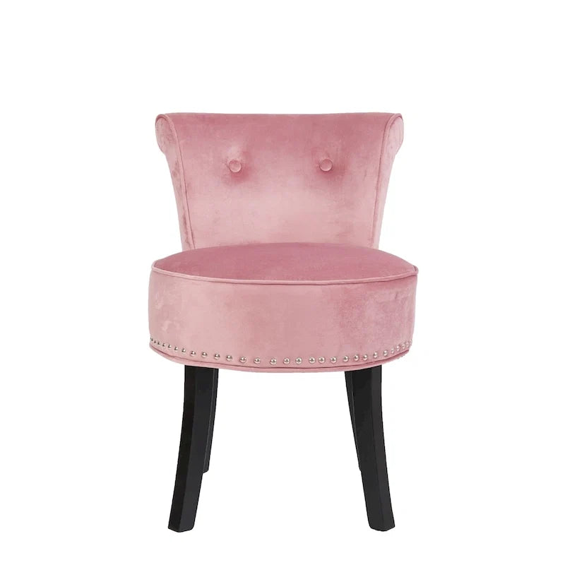 Sgabello per vanità in legno massello alto 27,5 - 27,5 A X 19 L X 11,8 P