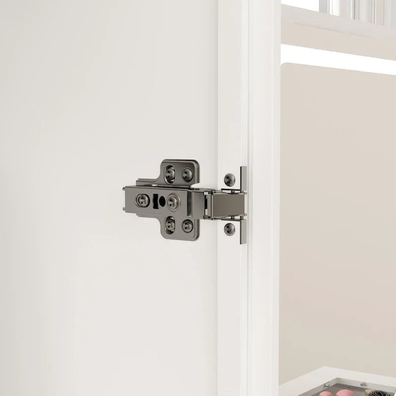 Armadio con ante in vetro da 120 cm con luce LED integrata