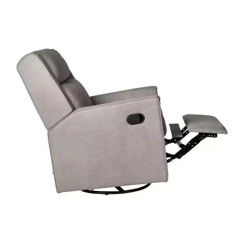 Poltrona Reclinabile Girevole con Funzione Dondolo, Reclinabile Manuale con Girevole a 360 Gradi Perfetta per Soggiorno, Camera da Letto o Cameretta