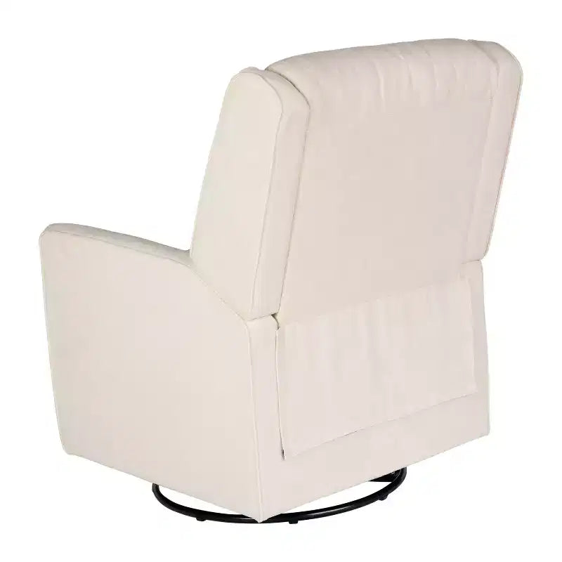Poltrona Reclinabile Girevole con Funzione Dondolo, Reclinabile Manuale con Girevole a 360 Gradi Perfetta per Soggiorno, Camera da Letto o Cameretta