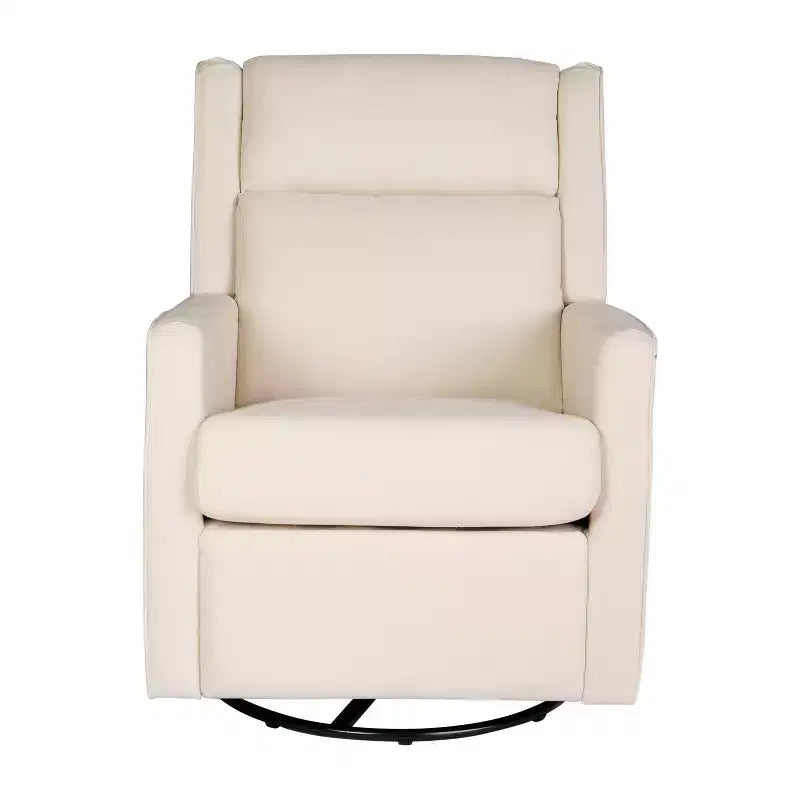Poltrona Reclinabile Girevole con Funzione Dondolo, Reclinabile Manuale con Girevole a 360 Gradi Perfetta per Soggiorno, Camera da Letto o Cameretta