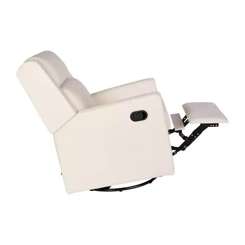 Poltrona Reclinabile Girevole con Funzione Dondolo, Reclinabile Manuale con Girevole a 360 Gradi Perfetta per Soggiorno, Camera da Letto o Cameretta
