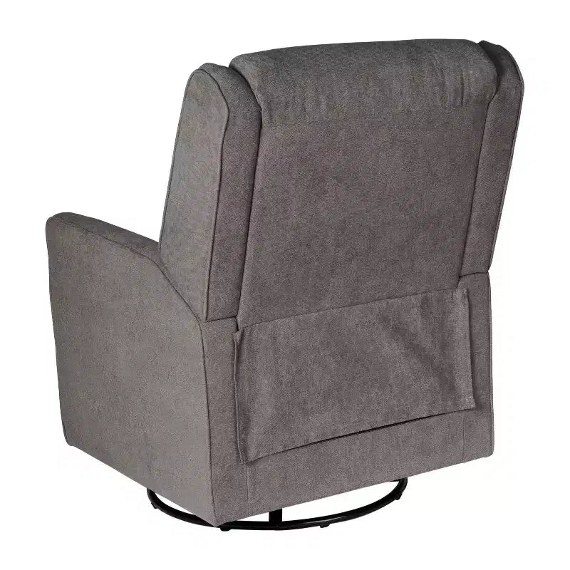 Poltrona Reclinabile Girevole con Funzione Dondolo, Reclinabile Manuale con Girevole a 360 Gradi Perfetta per Soggiorno, Camera da Letto o Cameretta