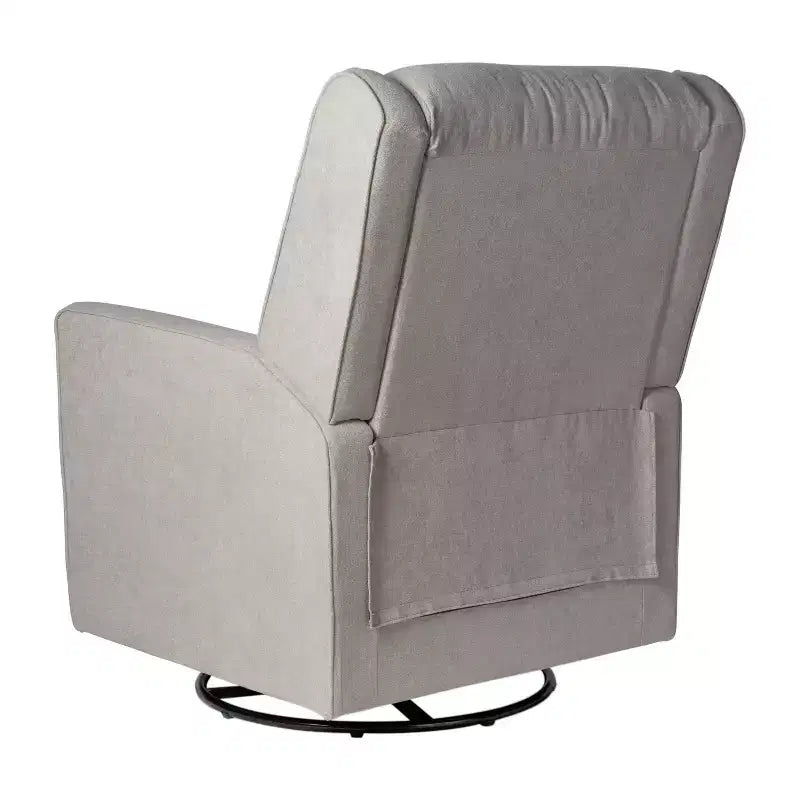 Poltrona Reclinabile Girevole con Funzione Dondolo, Reclinabile Manuale con Girevole a 360 Gradi Perfetta per Soggiorno, Camera da Letto o Cameretta