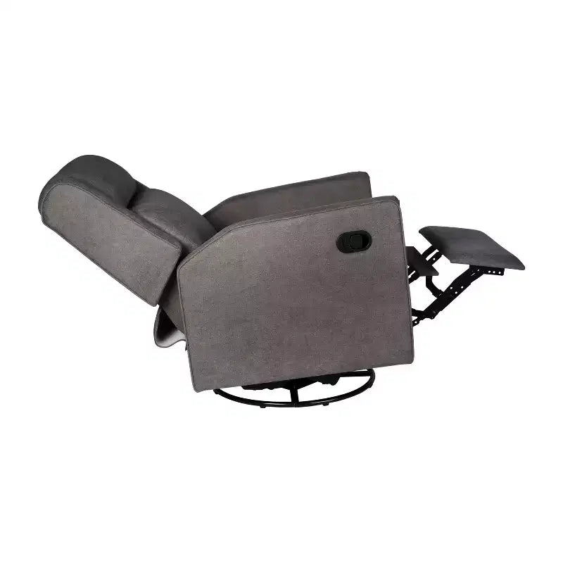 Poltrona Reclinabile Girevole con Funzione Dondolo, Reclinabile Manuale con Girevole a 360 Gradi Perfetta per Soggiorno, Camera da Letto o Cameretta