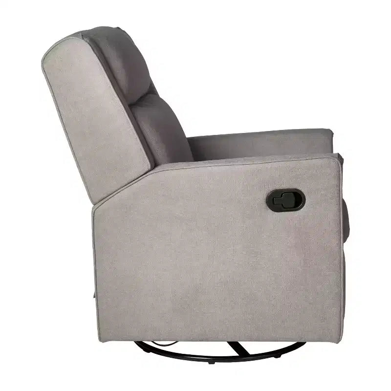 Poltrona Reclinabile Girevole con Funzione Dondolo, Reclinabile Manuale con Girevole a 360 Gradi Perfetta per Soggiorno, Camera da Letto o Cameretta