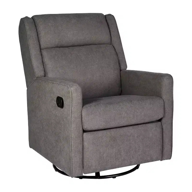 Poltrona Reclinabile Girevole con Funzione Dondolo, Reclinabile Manuale con Girevole a 360 Gradi Perfetta per Soggiorno, Camera da Letto o Cameretta