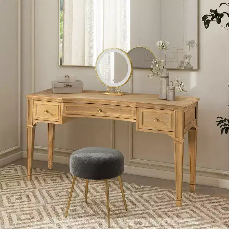 Scrivania direzionale in legno 55" a 3 cassetti
