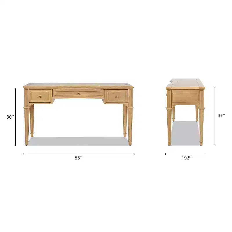 Scrivania direzionale in legno 55" a 3 cassetti
