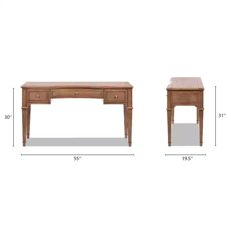Scrivania direzionale in legno 55" a 3 cassetti