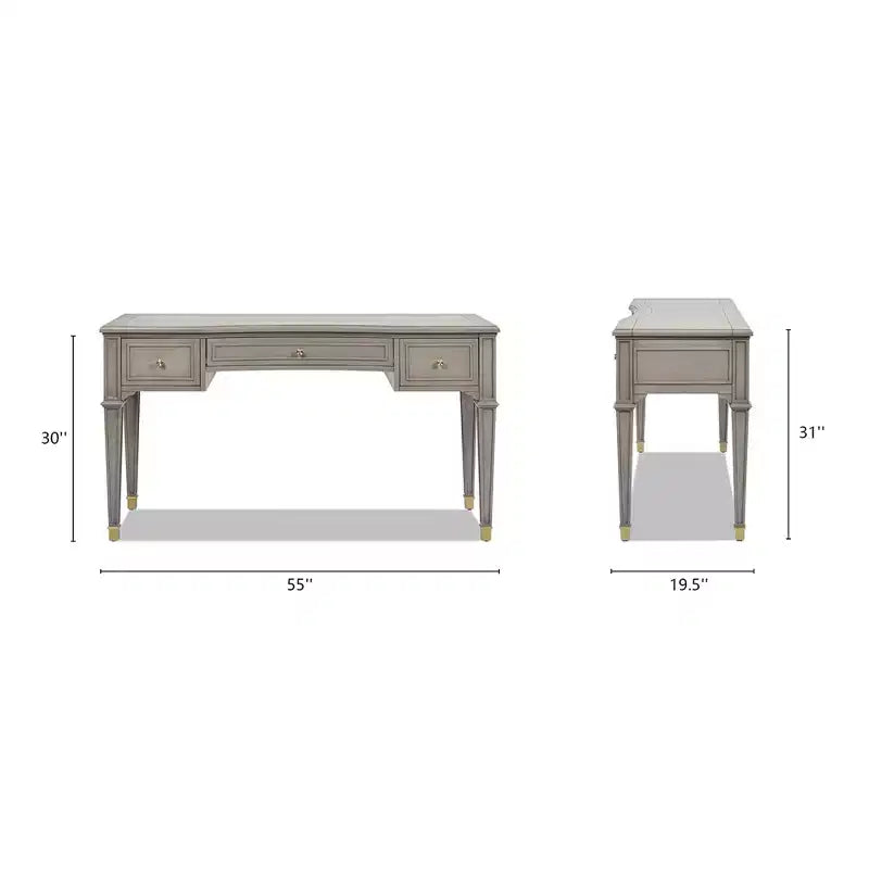 Scrivania direzionale in legno 55" a 3 cassetti