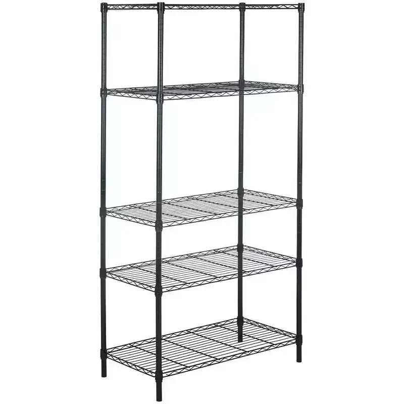 Scaffale portaoggetti a 5 ripiani nero