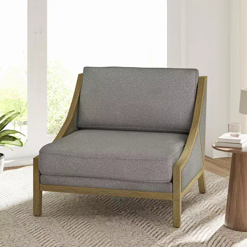 Poltrona oversize con seduta flessibile e cuscino schienale mobile