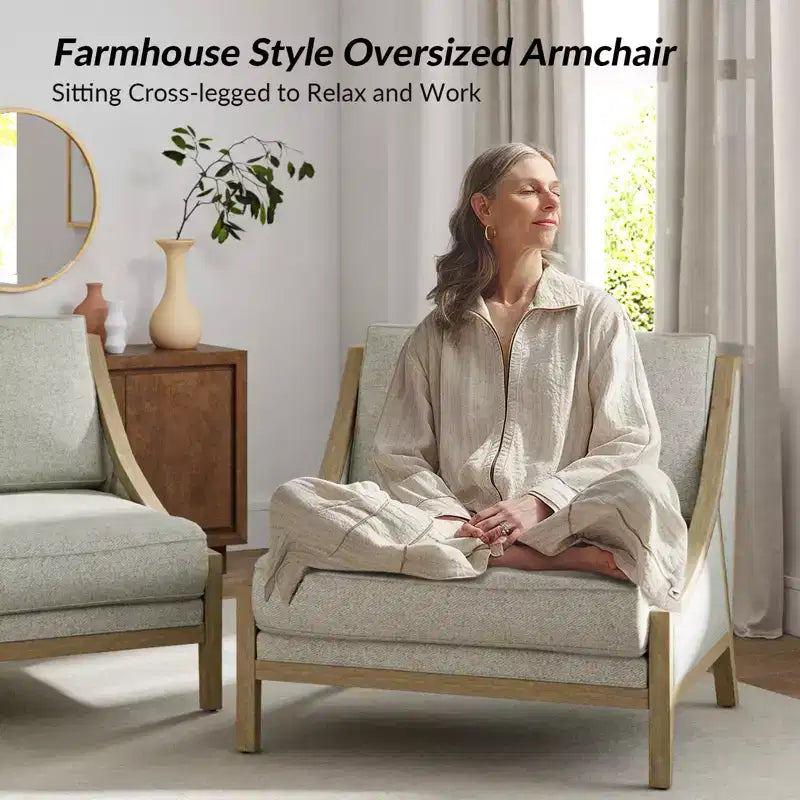 Poltrona oversize con seduta flessibile e cuscino schienale mobile