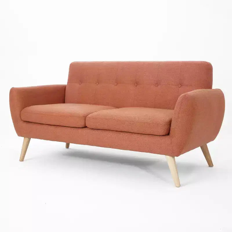Divano a 2 posti imbottito capitonné Mid-Century Modern 67,25"