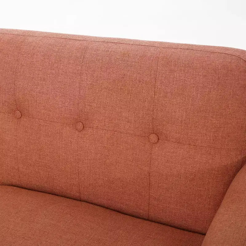Divano a 2 posti imbottito capitonné Mid-Century Modern 67,25"