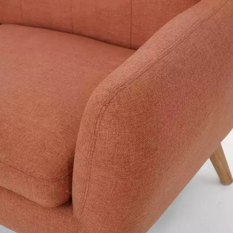 Divano a 2 posti imbottito capitonné Mid-Century Modern 67,25"