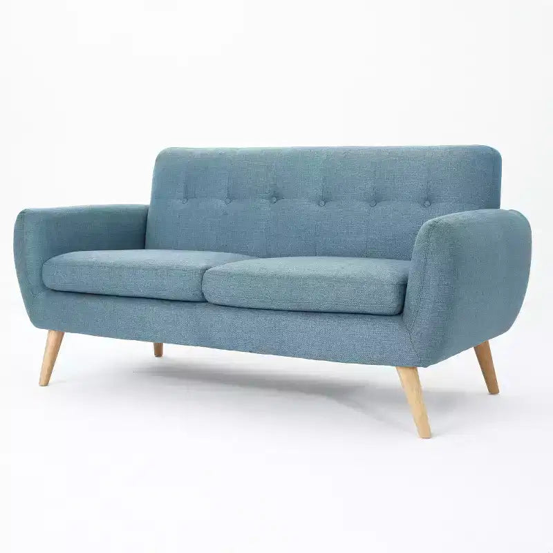 Divano a 2 posti imbottito capitonné Mid-Century Modern 67,25"