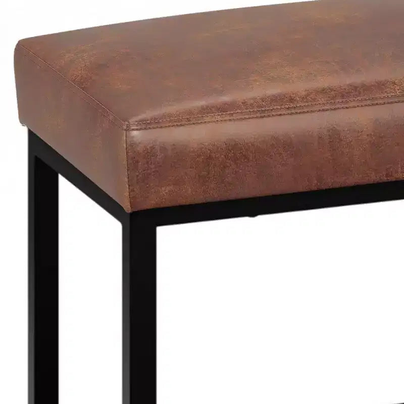 Panca poggiapiedi rettangolare contemporanea larga 112 cm