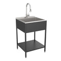 Lavatoio e mobile in acciaio inox 24" L x 22" P x 35" H